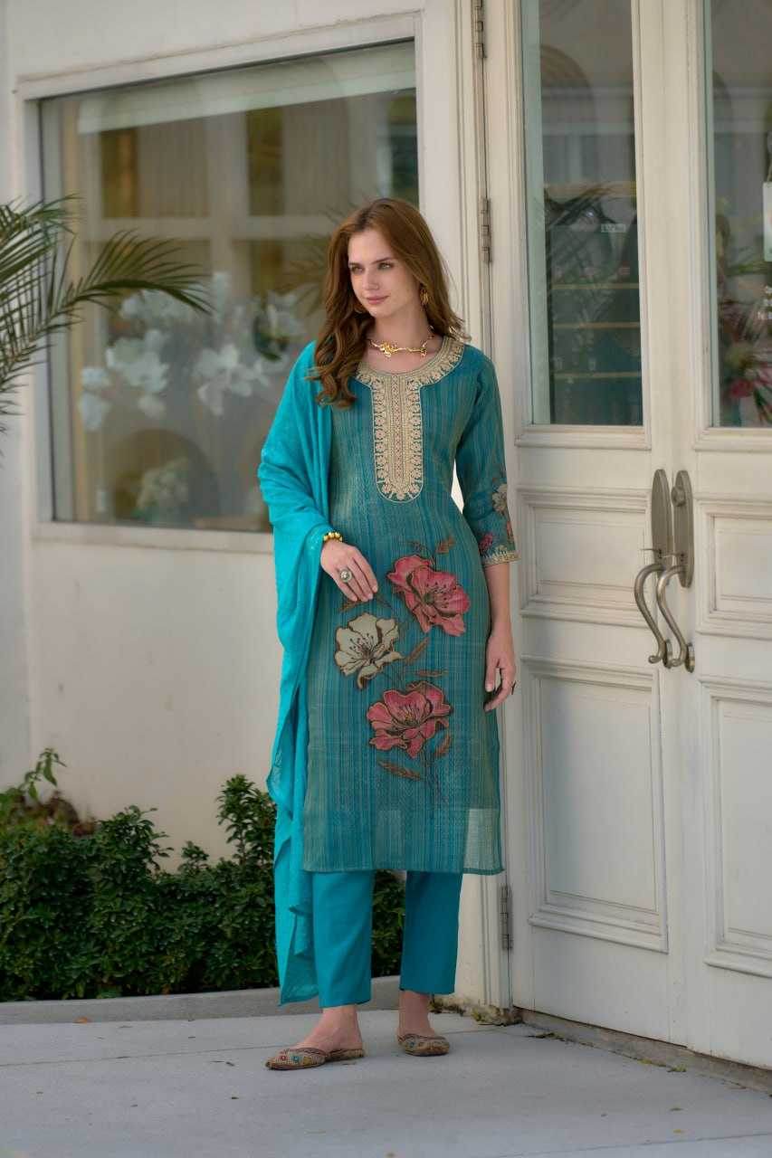 Tissue Embroidered Kurtis - MYLUXURY LANE ENTERPRISE